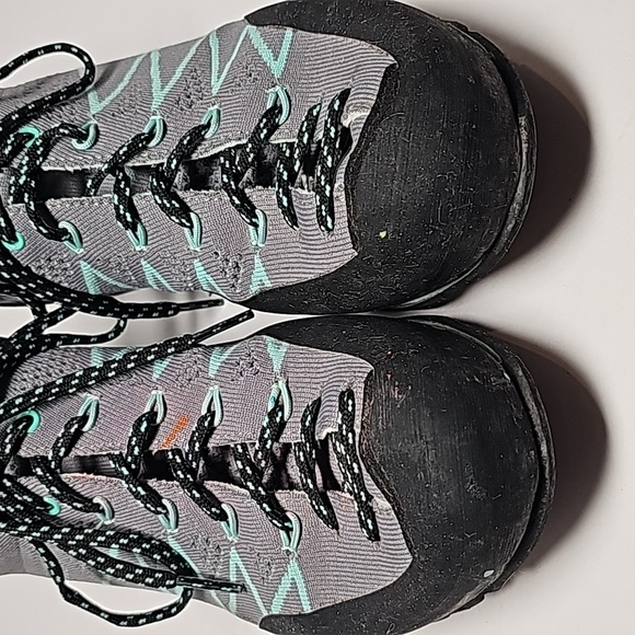 Scarpa Crux Air EU 38 US 7 Hiking Approach Shoes Smoke Ice Green Trail Vibram - Picture 10 of 16